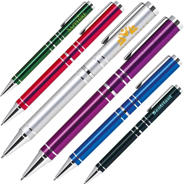 Twist action aluminum pen