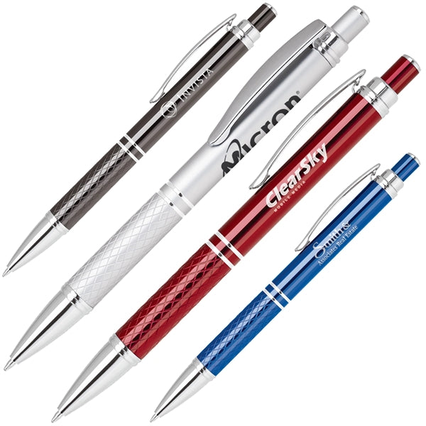 Aluminum click action ballpoint pen