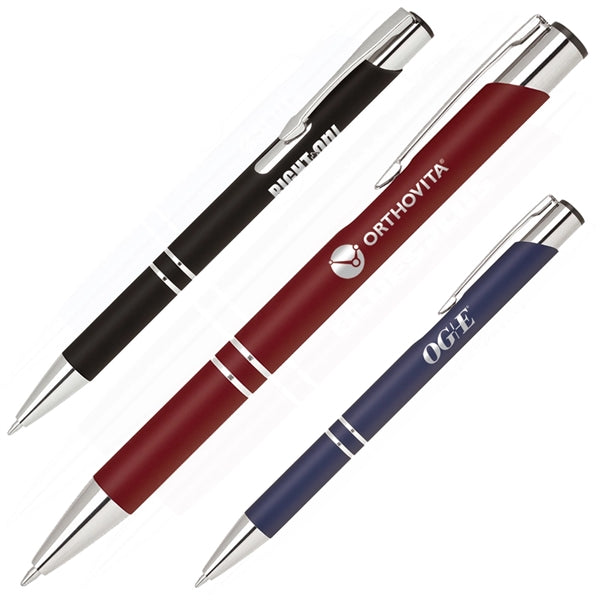 Aluminum click action ballpoint pen