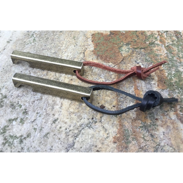 Bottle Opener with Leather Cord