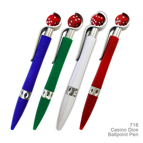 Popular Casino Dice Ballpoint Custom Pens