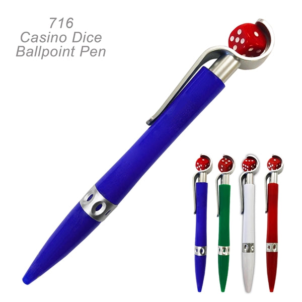 Popular Casino Dice Ballpoint Custom Pens