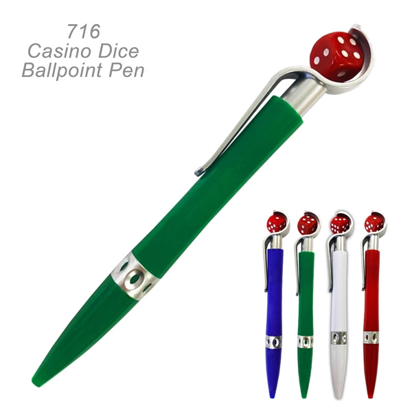 Popular Casino Dice Ballpoint Custom Pens