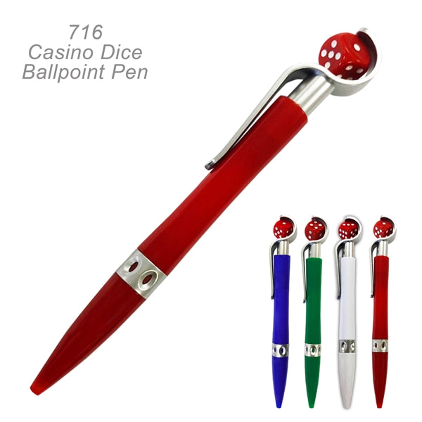 Popular Casino Dice Ballpoint Custom Pens