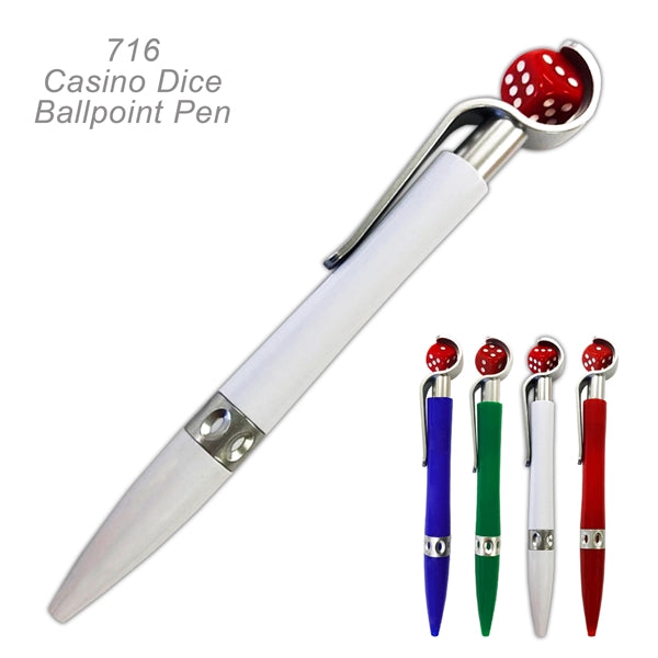 Popular Casino Dice Ballpoint Custom Pens