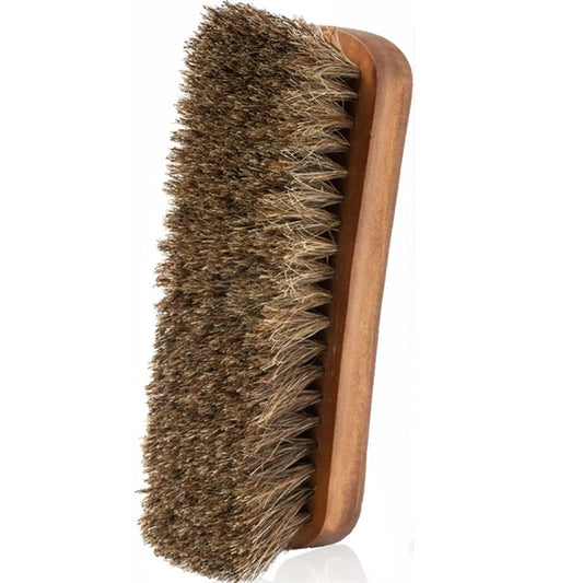 6.7 Inch Professional Birch Wood Horsehair Shoe Shine Brushe