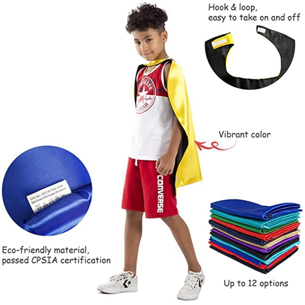 Satin Children Hero Cape Halloween Costume