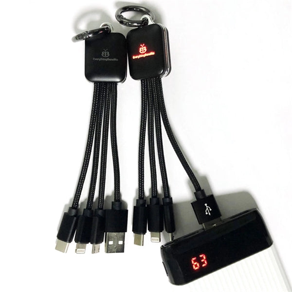 LED Flashing Logo 3 in 1 Charger Cable