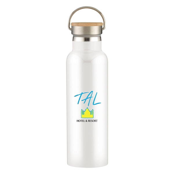 21 Oz. Tipton Recycled Stainless Steel Bottle With Bamboo...