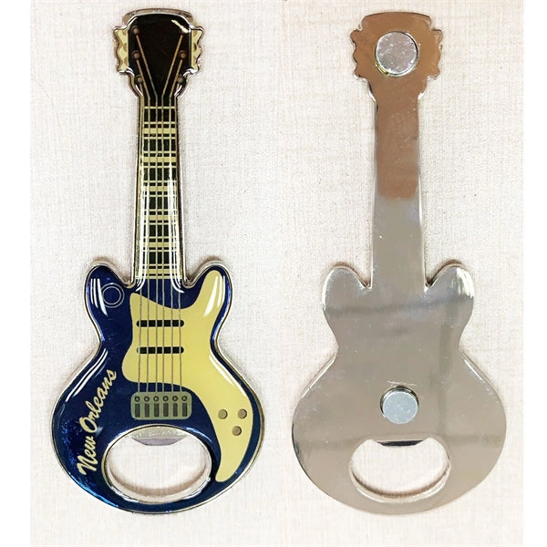 Full Color Guitar Shape Bottle Opener with Magnet