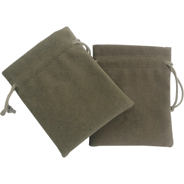 Microfiber grey velvet jewelry packing pouch