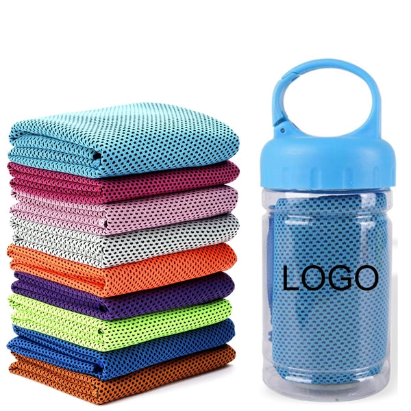 Cooling Towel In Carabiner Case