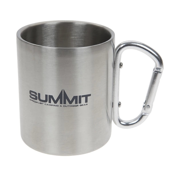 Stainless Steel Mug With Carabiner Handle