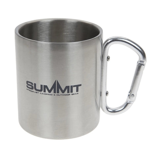 Stainless Steel Mug With Carabiner Handle