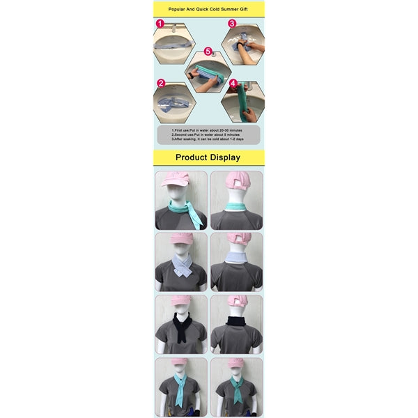 Gel Cooler Summer Running Neck Ice Pack/ Scarf