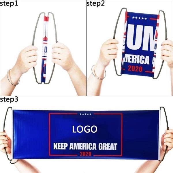 Hand Held Flag Banner 2020 President Election