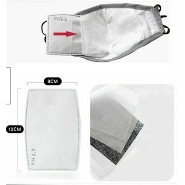 4 Layer Blank Cotton Face Mask w/ Adjustable Ear Loop