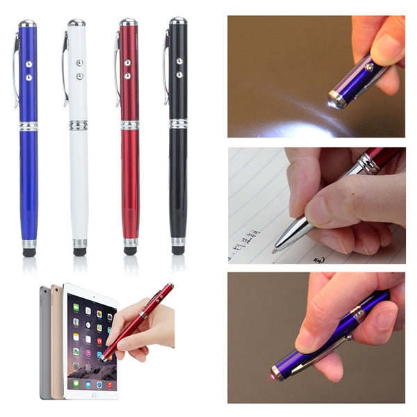 4 in 1 Laser Pointer LED Torch Touch Screen Stylus Ball Pen