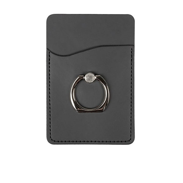 Leatherete Cell Phone Wallet with Finger Ring Grip Stand