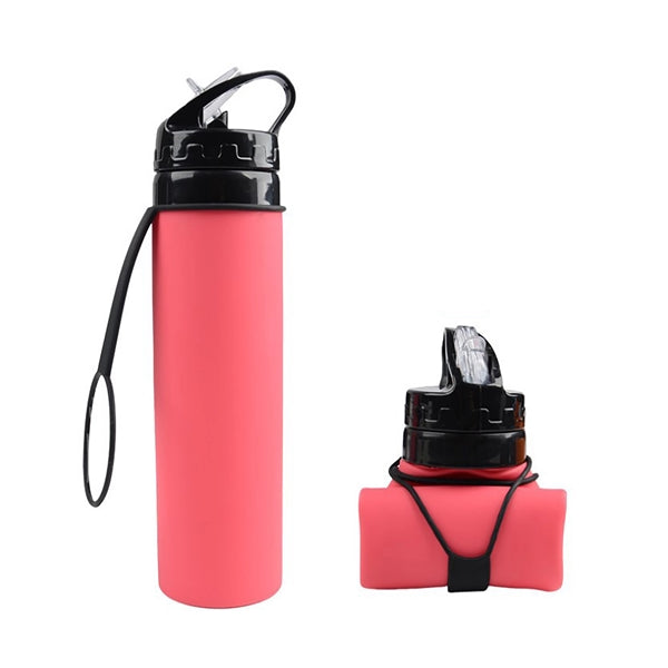 20 oz Silicone Foldable Sports Water Bottle