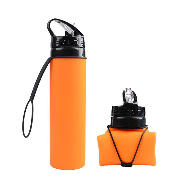 20 oz Silicone Foldable Sports Water Bottle