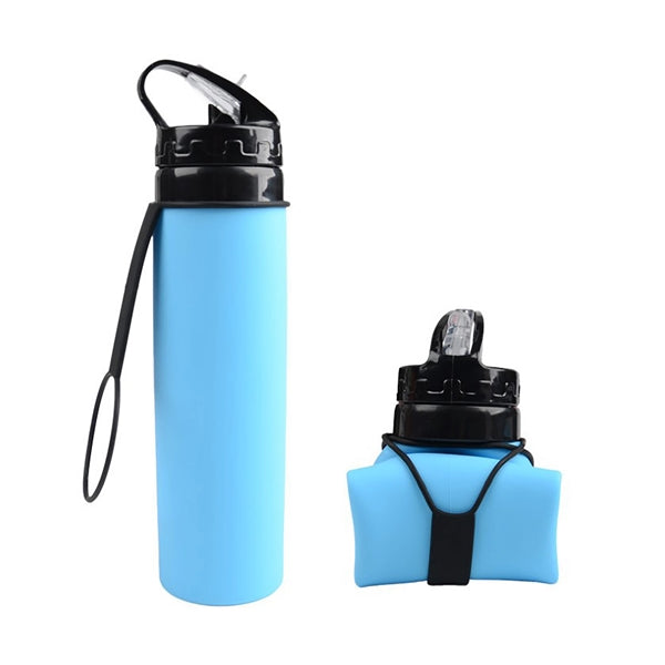 20 oz Silicone Foldable Sports Water Bottle