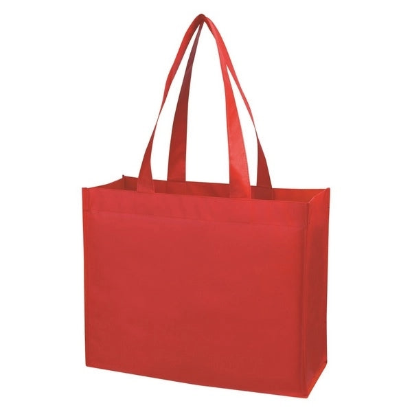 14.5" x 16" x 3.5" Matte Laminated Non-Woven Shopper Tote