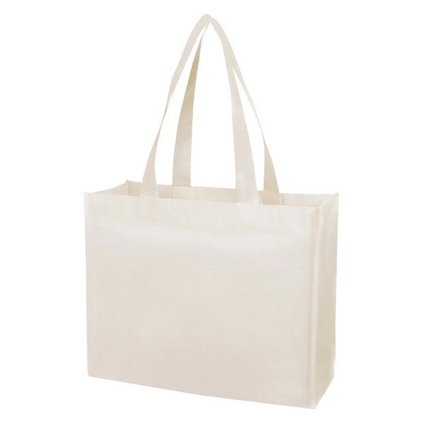 14.5" x 16" x 3.5" Matte Laminated Non-Woven Shopper Tote