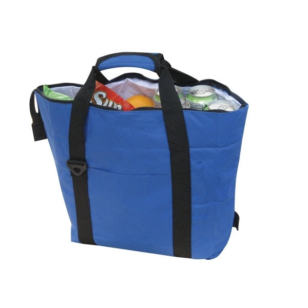 24 Can 600Denier Polyester Zippered Picnic Cooler Tote Bag