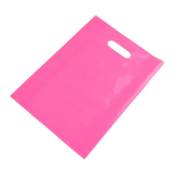 Small Plastic Die-cut Handle Gift Bag - 7" x 10.5"