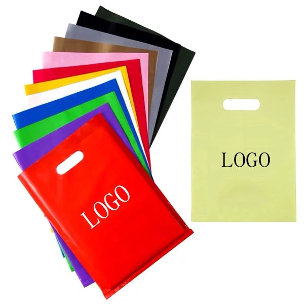 Small Plastic Die-cut Handle Gift Bag - 7" x 10.5"