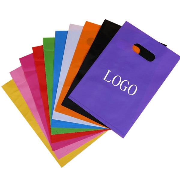 7" x 10.5" - Small Die Cut Handle Plastic Gift Bags