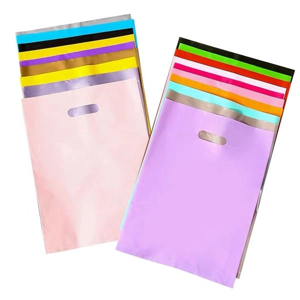 7" x 10.5" - Small Die Cut Handle Plastic Gift Bags
