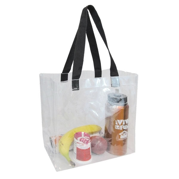 Clear Open Tote with Webbed Handles