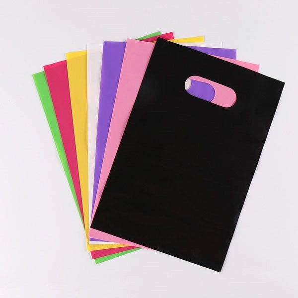 Small Plastic Die-cut Handle Gift Bag - 7" x 10.5"
