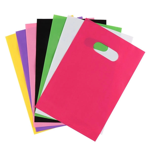 Small Plastic Die-cut Handle Gift Bag - 7" x 10.5"
