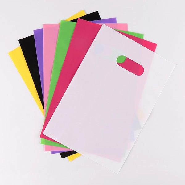 7" x 10.5" - Small Die Cut Handle Plastic Gift Bags