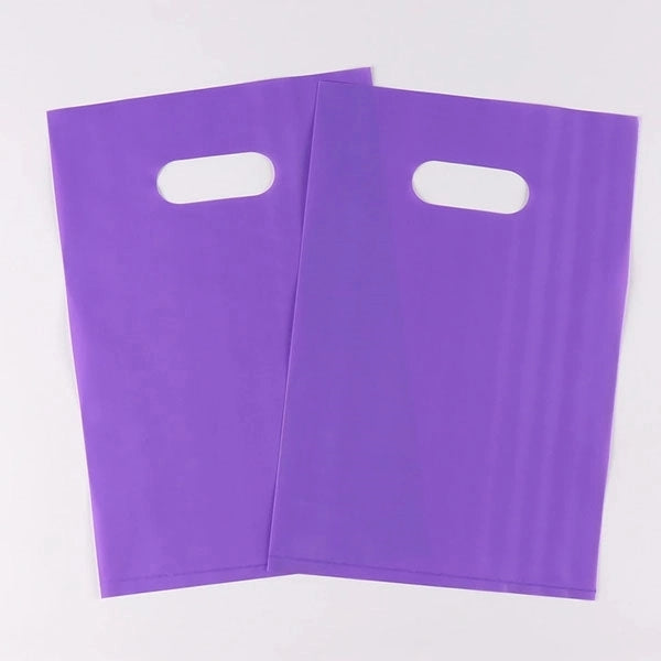 7" x 10.5" - Small Die Cut Handle Plastic Gift Bags
