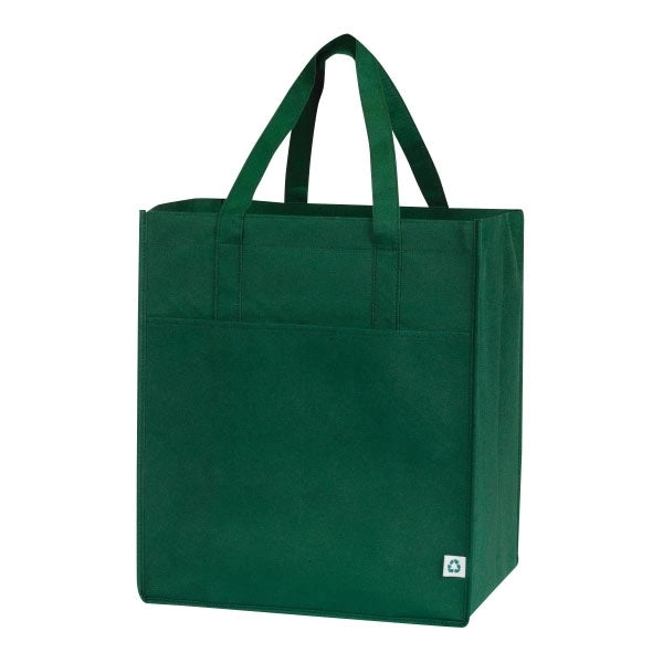 10" Gusset Non Woven Grocery Tote with Large Front Pocket