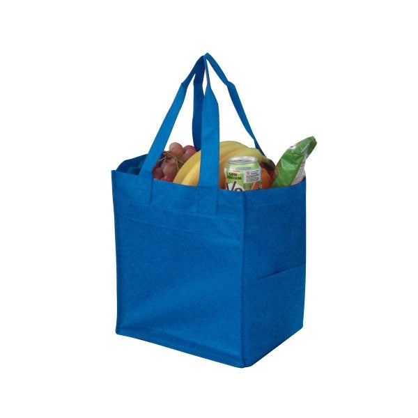 Eco grocery tote with side pockets