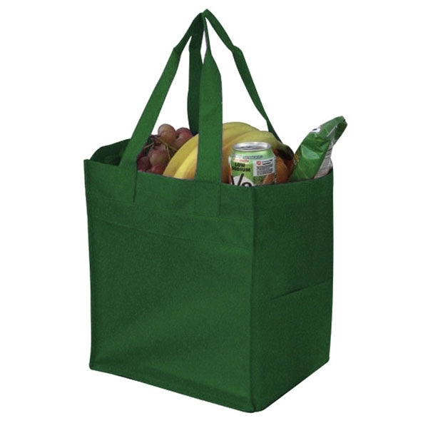 Eco grocery tote with side pockets