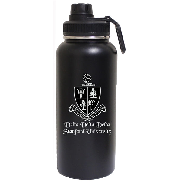 32 Oz. Stainless steel vacuum bottle with twist-on lid/spout