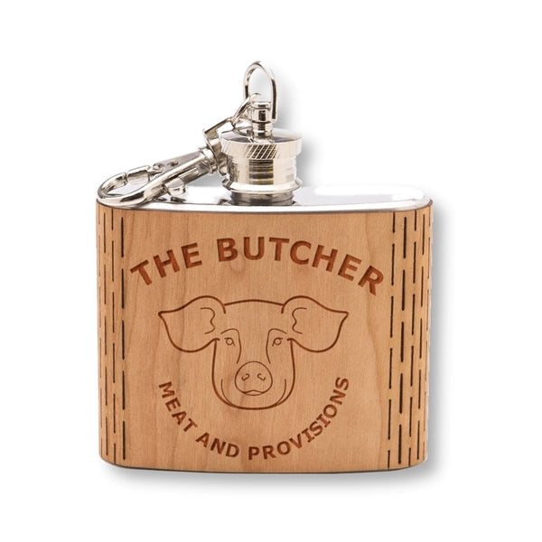 Wooden Keychain Flask 2 oz