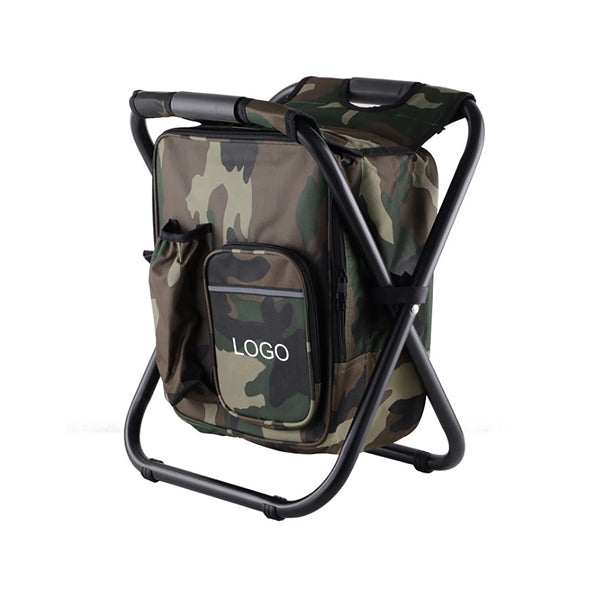 Portable Camping Foldable Backpack Cooler Bag Chair