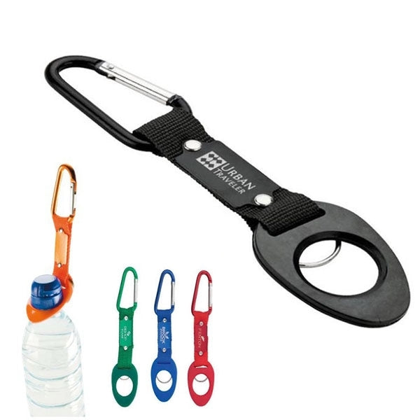 Carabiner with water bottle holder