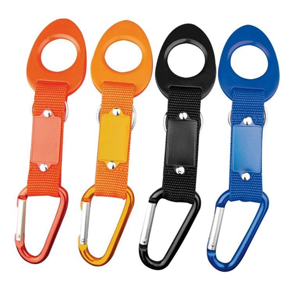 Carabiner with water bottle holder