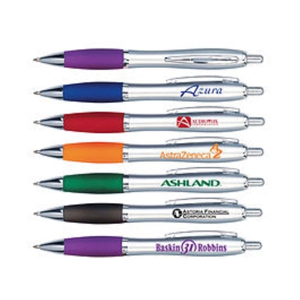 Curvy Silver Ballpoint Pen