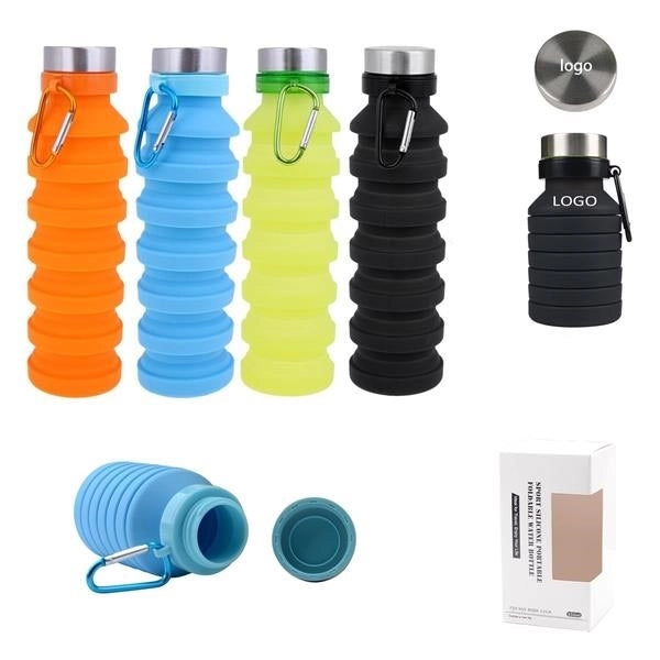 Collapsible Silicone Travel Cup W/ Carabiner