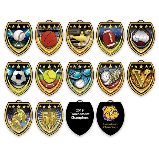 Full Color Shield Medals