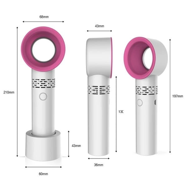 Rechargeable Ventilator USB Bladeless Handheld Fan